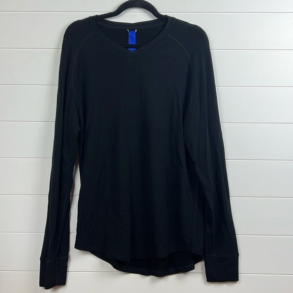 Kit and ace cashmere modal blend long sleeve top black size small vneck pullover - Picture 1 of 6